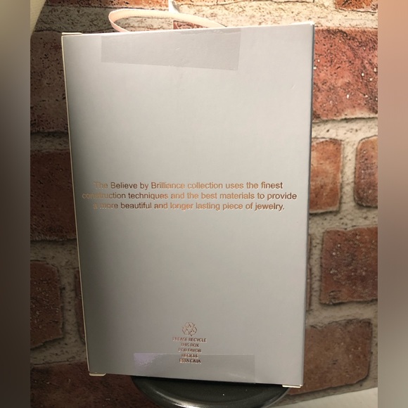 Believe by Brilliance Fine Silver Plated Crystal Heart Earring and Pendant, NIB - Picture 5 of 10